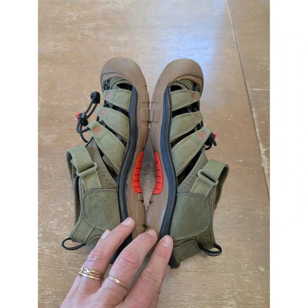 KEEN Newport H2 Kids Sport Sandals Olive Green Tan Size 6‎ Big Kid Hiking Water